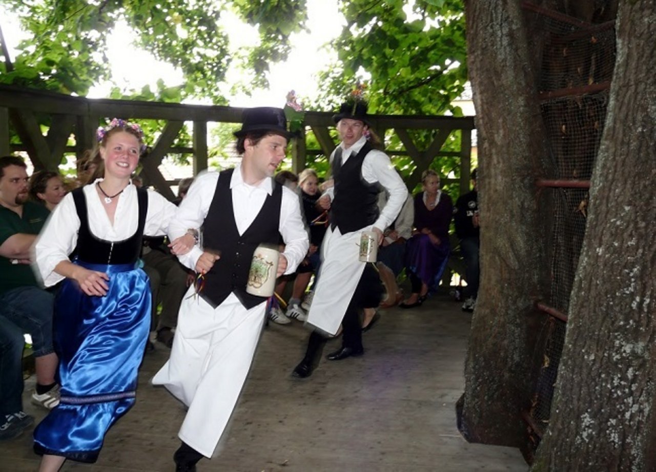 In Limmersdorf, music and dancing at the annual Kirchweih (church dedication festival) take place on a platform in the crown of a linden tree planted in 1686 and pruned in such a way that it can function as an open-air dance hall. This festival has been the undisputed social highlight of life in the village since 1729.